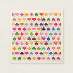 Playing card suits napkin