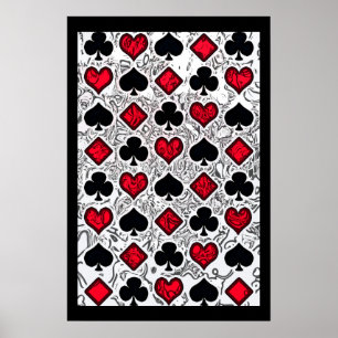 PLAYING CARD SUITS Poster