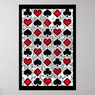 PLAYING CARD SUITS Poster