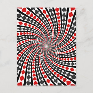 Playing Card Suits Spiral: