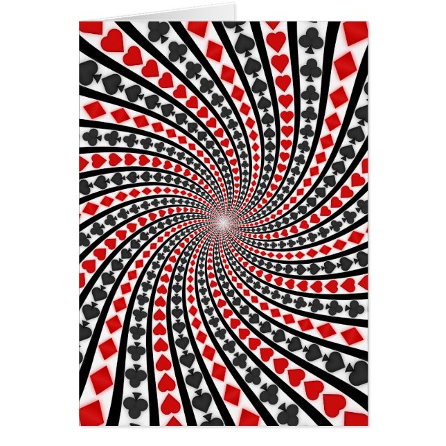 Playing Card Suits Spiral: (Front)