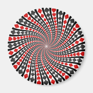 Playing Card Suits Spiral: Magnet