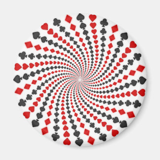 Playing Card Suits Spiral: Magnet