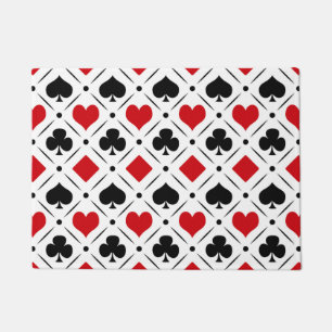 Playing card suits symbols doormat
