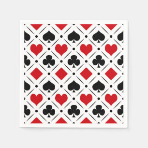 Playing card suits symbols napkin