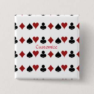 Playing Card Suits Thunder_Cove 15 Cm Square Badge