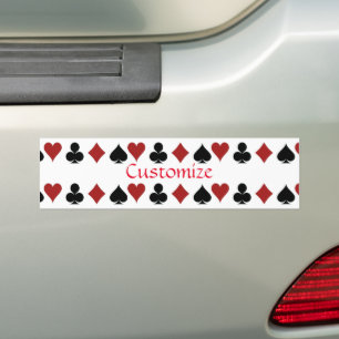 Playing Card Suits Thunder_Cove Bumper Sticker