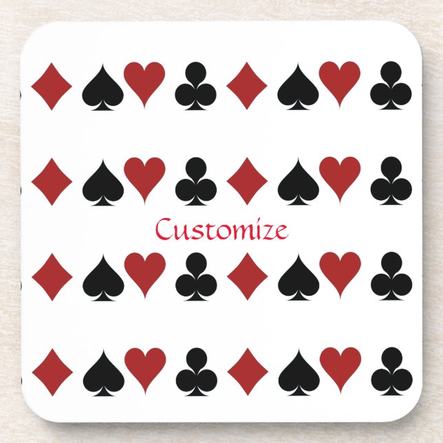 Playing Card Suits Thunder_Cove Coaster (Front)