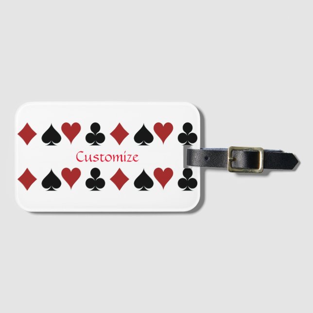 Playing Card Suits Thunder_Cove Luggage Tag (Front Horizontal)