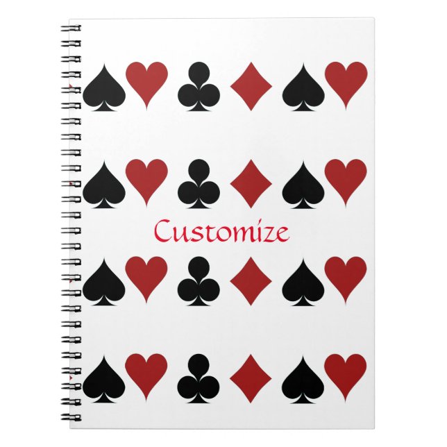 Playing Card Suits Thunder_Cove Notebook (Front)