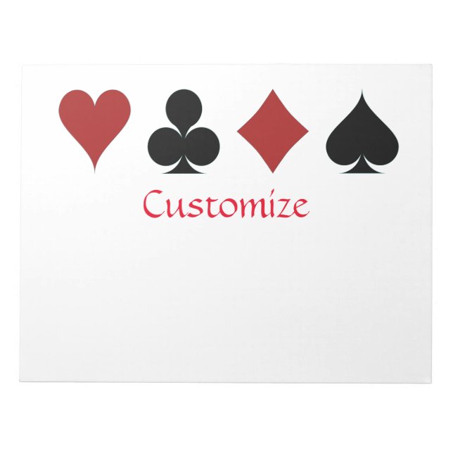 Playing Card Suits Thunder_Cove Notepad (Front)