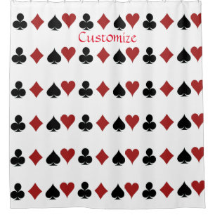 Playing Card Suits Thunder_Cove Shower Curtain