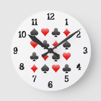 Playing Card Suits: Wall Clock