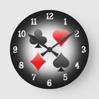 Playing Card Suits: Wall Clock