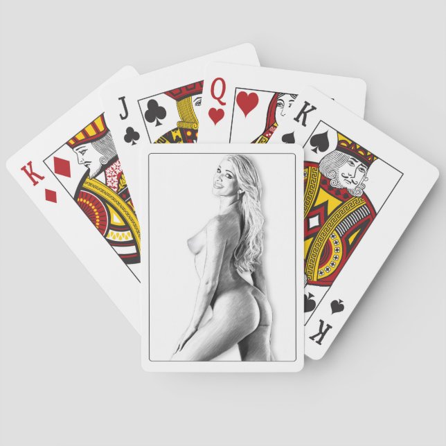 Playing cards, 3/4 view nude woman cards (Back)