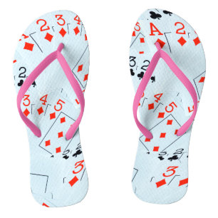 Playing Cards Ace To Five, Flip Flops