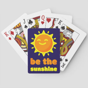 Playing Cards Be The Sunshine Navy Blue Sun