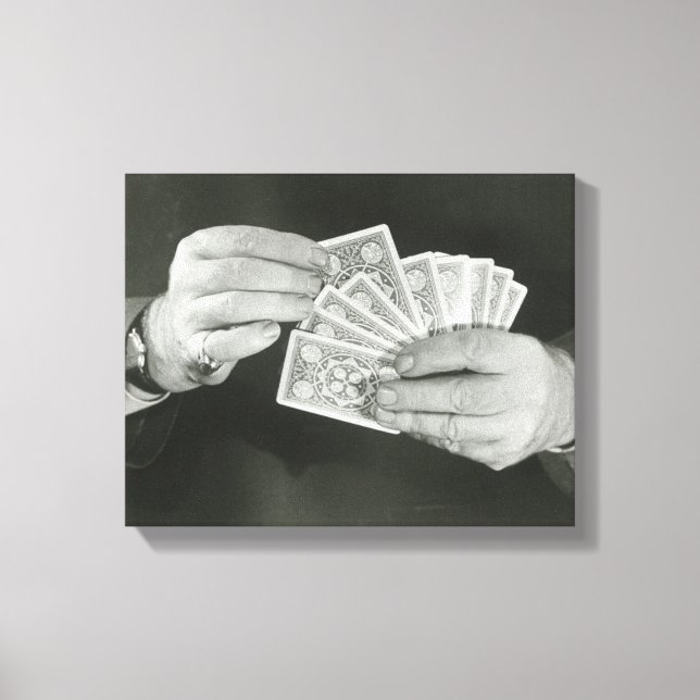 Playing Cards Canvas Print (Front)
