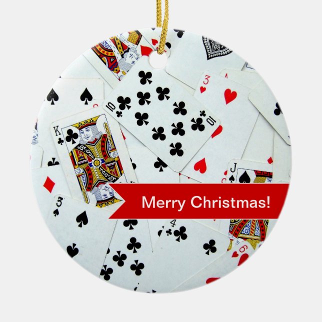 Playing Cards Christmas ornament (Front)