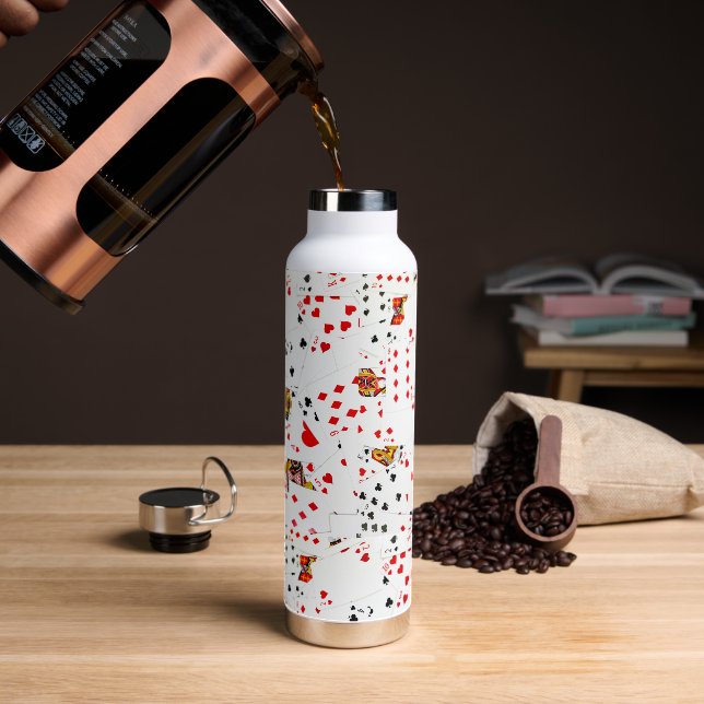 Playing Cards Collection Water Bottle (Coffee)
