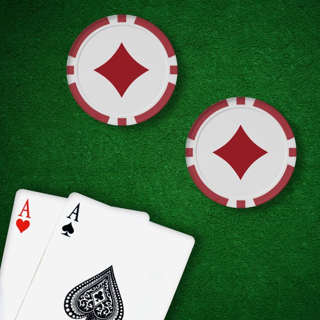 Playing Cards Colour - Diamonds Poker Chips (Playing Cards Color - Diamonds Poker Chips)