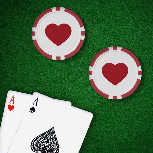 Playing Cards Colour - Hearts Poker Chips (Playing Cards Color - Hearts Poker Chips)