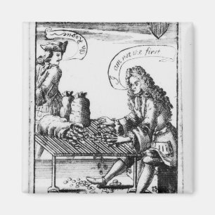 Playing cards commemorating magnet