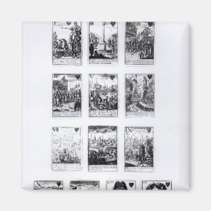 Playing cards commemorating magnet