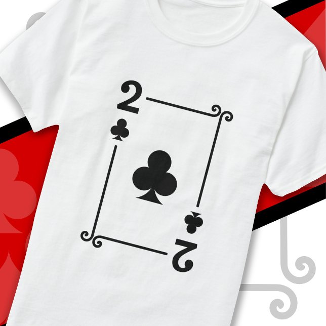 Playing Cards Costume 2 Clubs Card Two Card T-Shirt (Creator Uploaded)