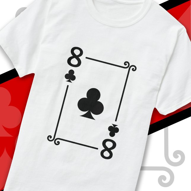 Playing Cards Costume 8 Clubs Card Eight Card T-Shirt (Creator Uploaded)