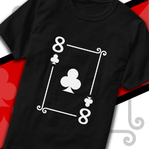 Playing Cards Costume 8 Clubs Card Eight Card T-Shirt