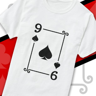 Playing Cards Costume 9 Spades Card Nine Card T-Shirt