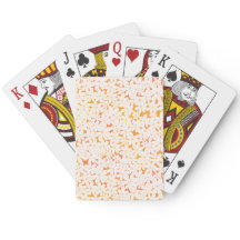 Playing Cards - Daisies on an orange background