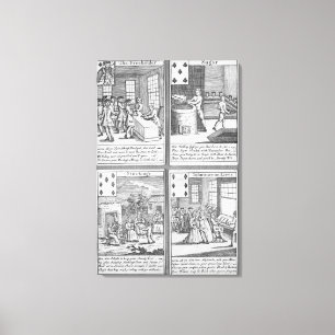 Playing Cards depicting current commercial Canvas Print