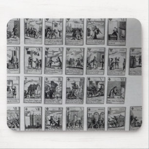 Playing cards depicting episodes mouse mat