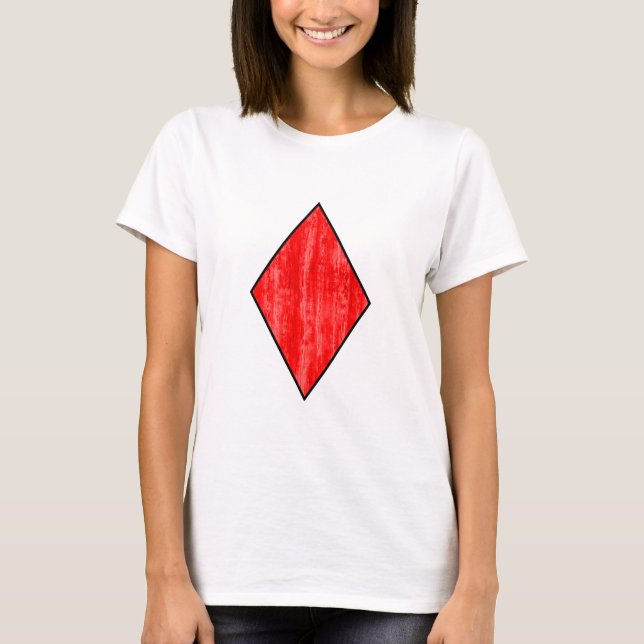 Playing Cards Diamonds Icon T-Shirt (Front)