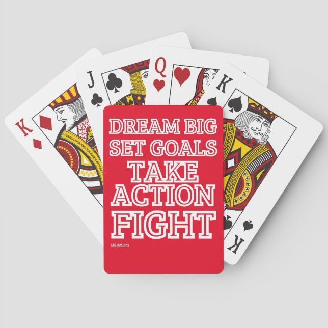 playing cards "DREAM BIG..." (Back)
