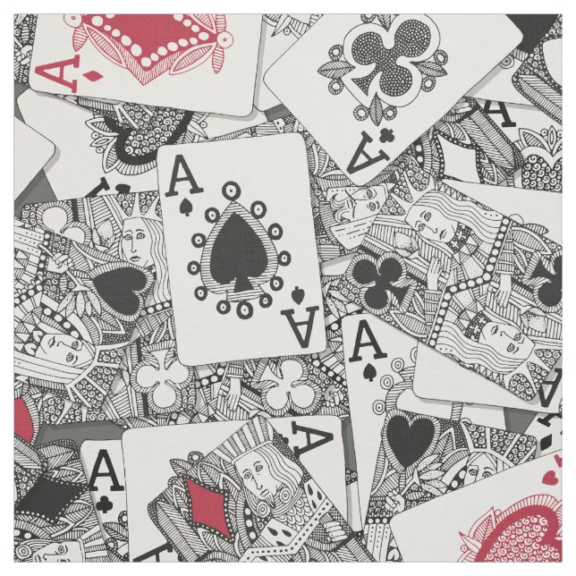 playing cards fabric (Swatch)