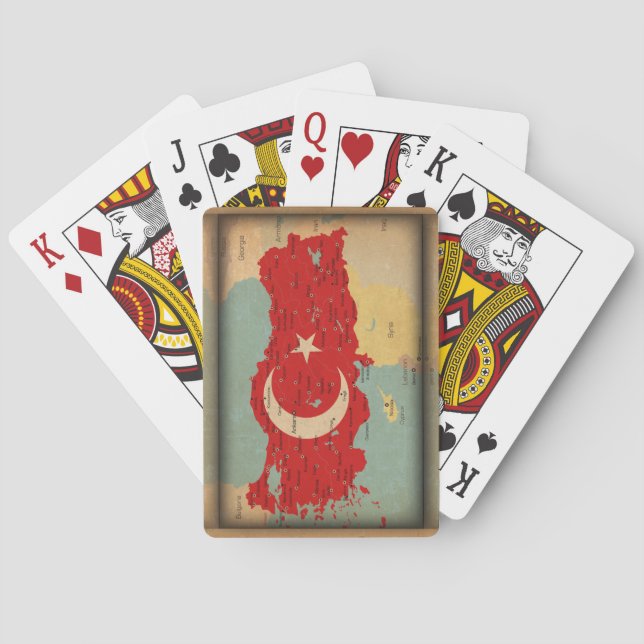 playing cards - flag Turkey/Türkiye 19 V ; ) (Back)