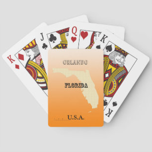 Playing Cards - Florida State Map with City