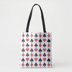 Playing Cards: Grunge Abstract Pattern Tote Bag