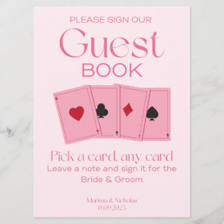 Playing Cards Guest Book Sign