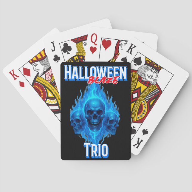 Playing cards - Halloween Blaze Trio (Back)