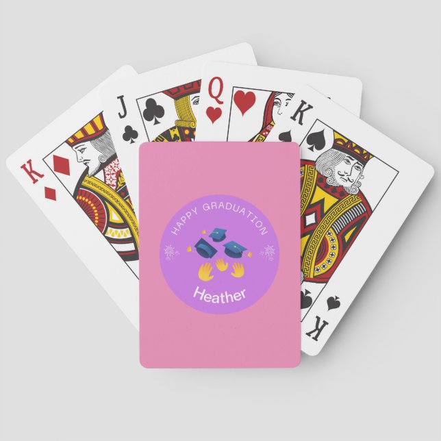 Playing Cards - Happy Graduation  - Add name (Back)