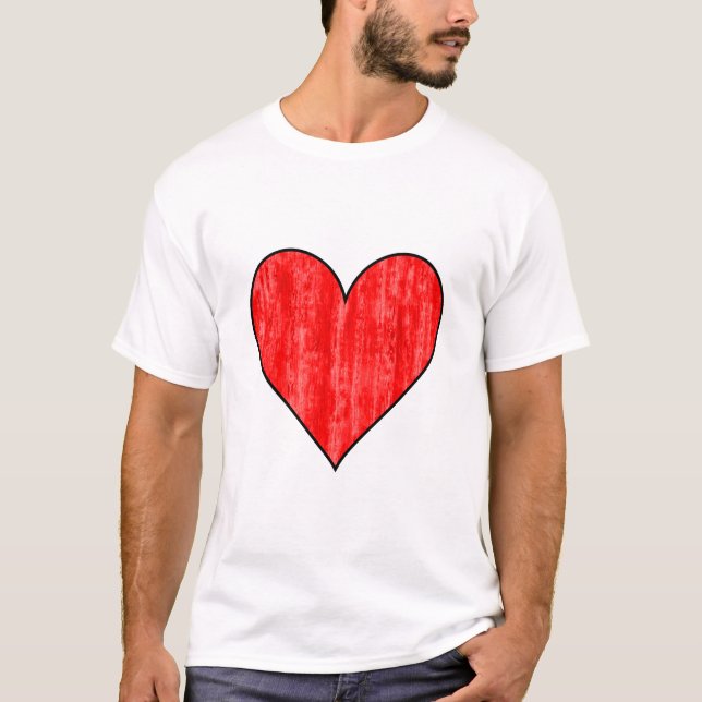 Playing Cards Hearts Icon T-Shirt (Front)