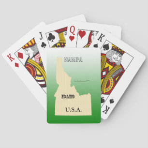 Playing Cards - Idaho Map with City