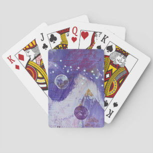 Playing Cards in Moon Mountain Design