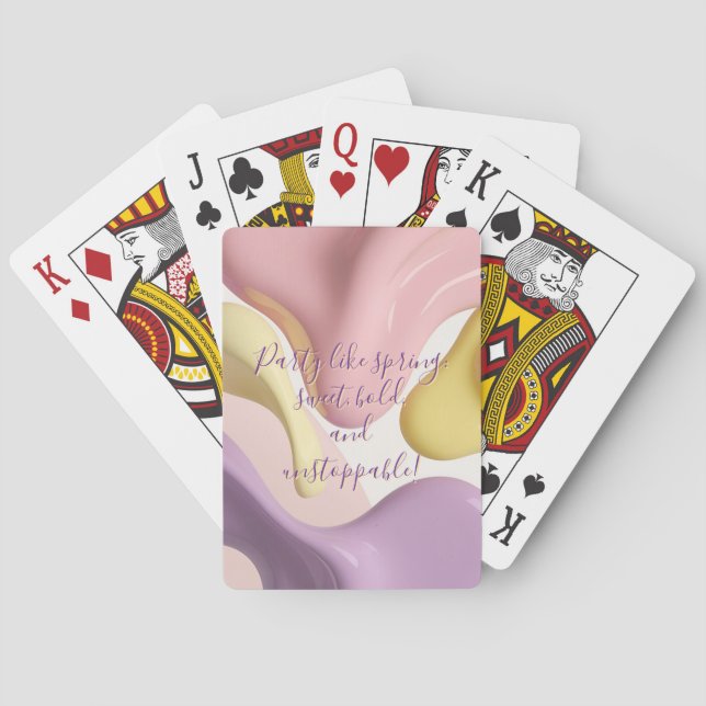 Playing cards in stylish abstract graphic (Back)