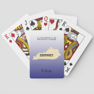 Playing Cards - Kentucky State Map with City