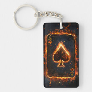 Playing cards. key ring